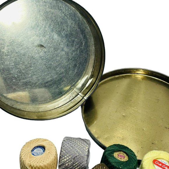 Vintage CANCO Helen Harrison Chicago Black Tin Irises Darling Cotton Leftovers - Picture 6 of 16